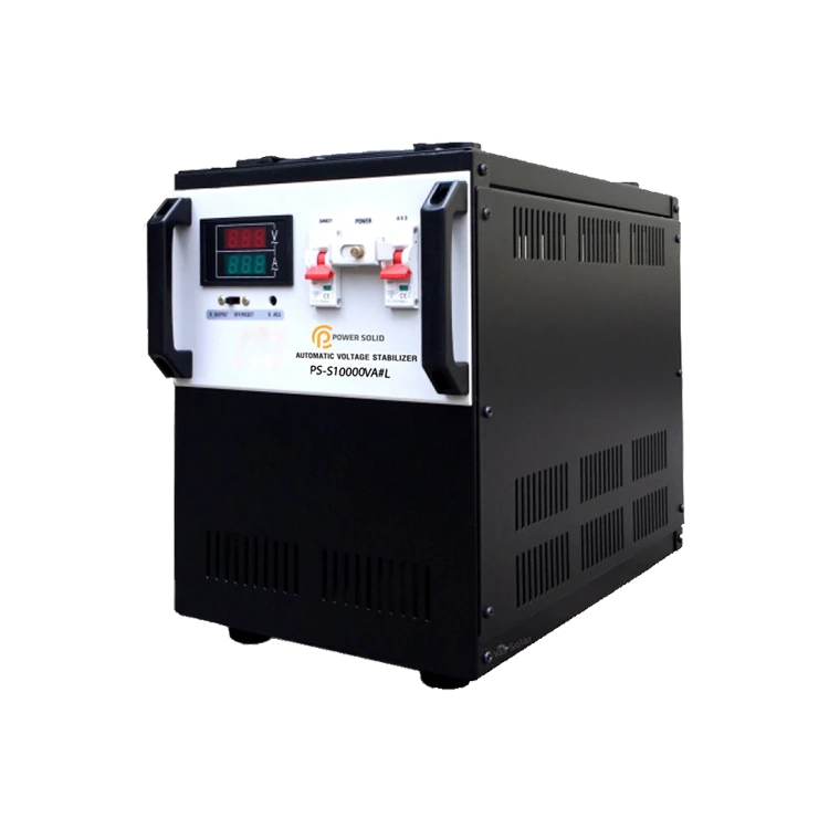 عکس اصلی استابلایزر سروو موتوری (تثبیت کننده ولتاژ) 10KVA برند Power Solid تک فاز PS-S10000VA#L