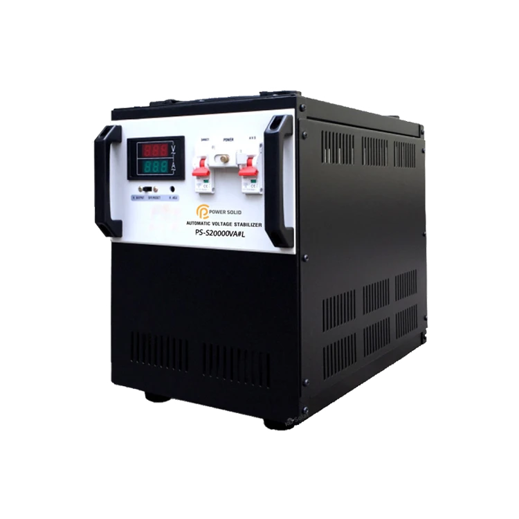 عکس اصلی استابلایزر سروو موتوری (تثبیت کننده ولتاژ) 20KVA برند Power Solid تک فاز PS-S20000VA#L